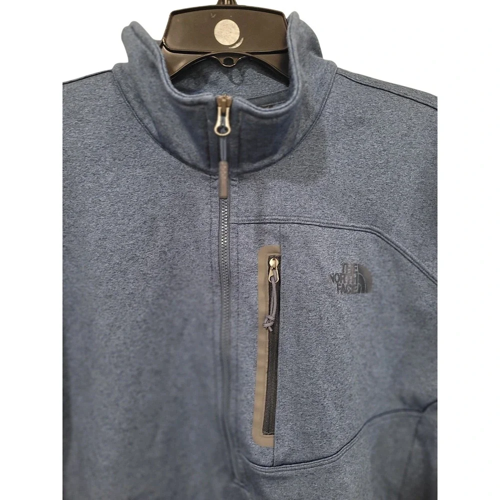 The North Face Mens‎ Blue Quarter Zip Fleece Pullover Jacket Canyonland 12 L #23
